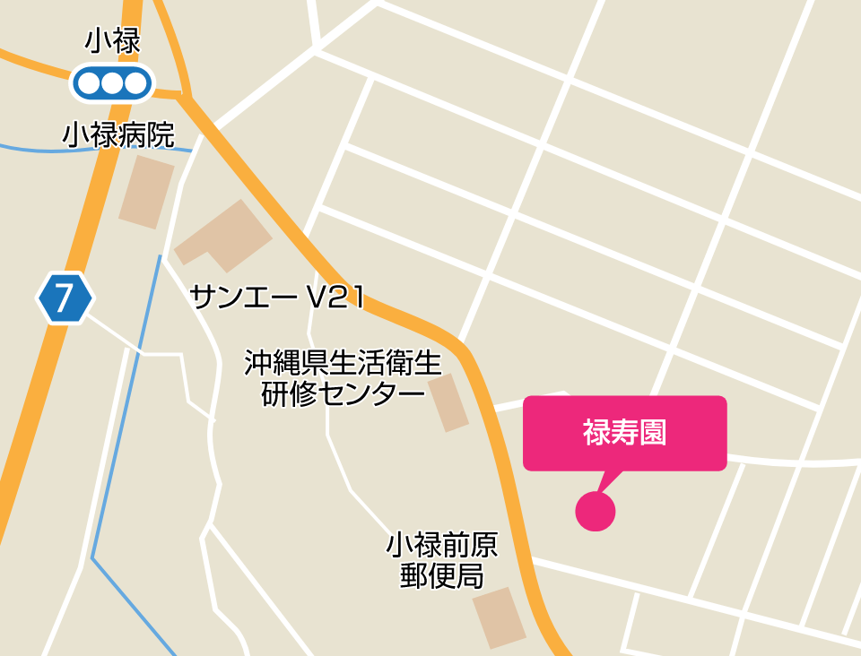 禄寿園のイラストマップ